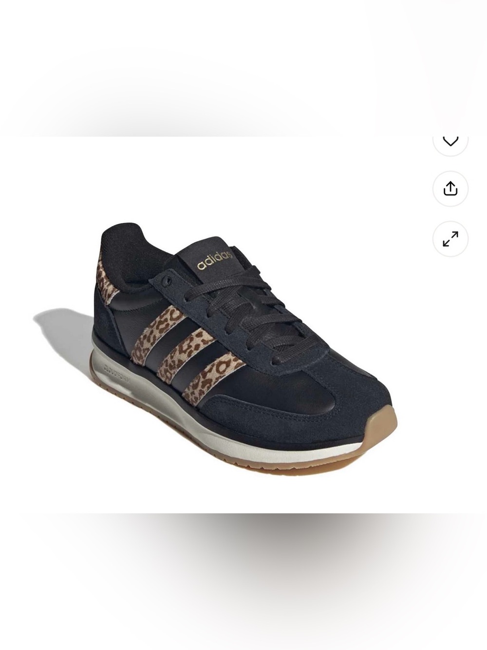 NWT ADIDAS 70’s 2.0 Leopard Black Sneakers ~ 7.5